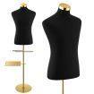 Male Mannequin With Shoes tray and Pants rack Torso Dress Form Display Stand Dummy Manikin Dressmakers Metal Base 165-185cm Black