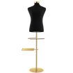 Male Mannequin With Shoes tray and Pants rack Torso Dress Form Display Stand Dummy Manikin Dressmakers Metal Base 165-185cm Black