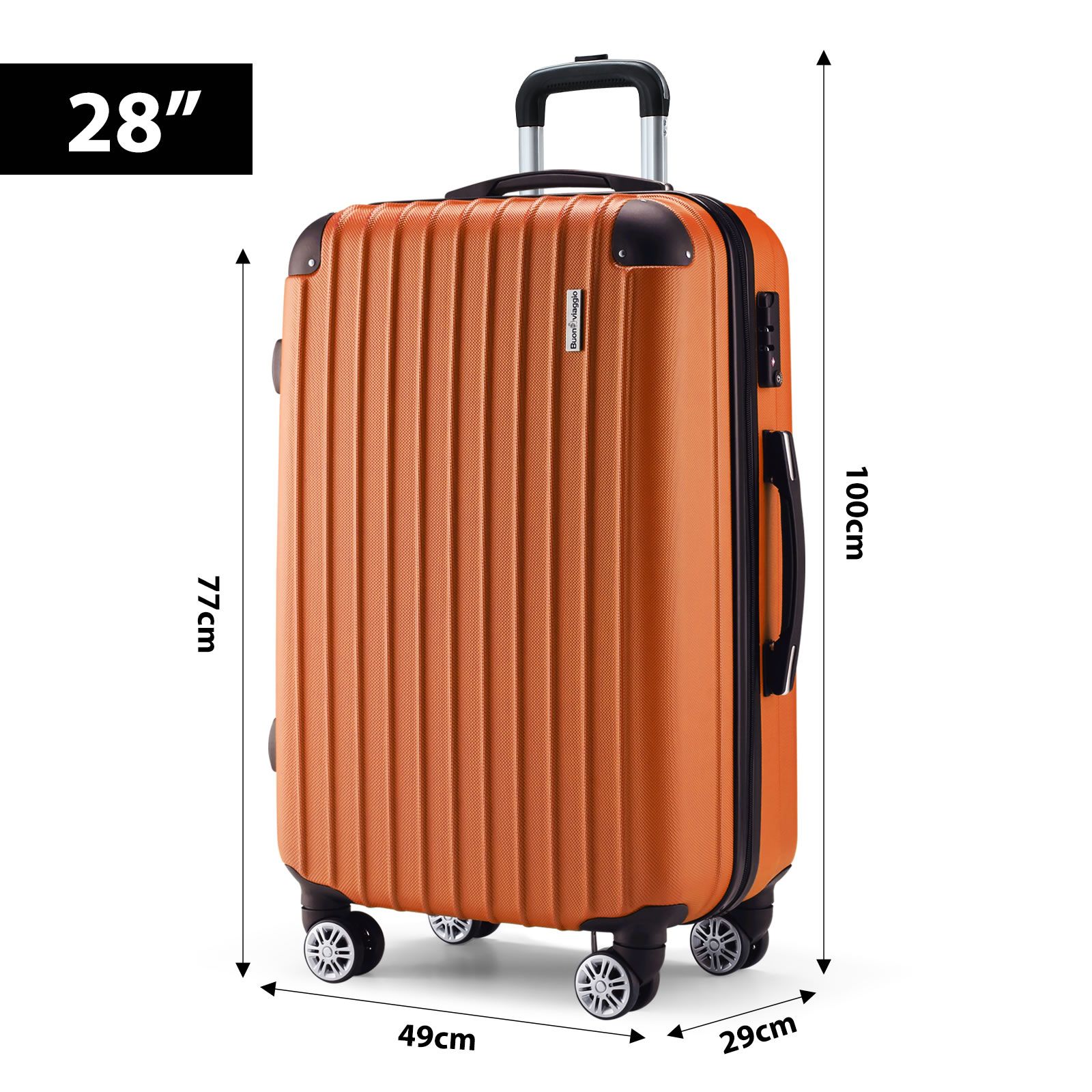 Carry On Luggage Suitcase Travel Travaller Bag Hard Shell Case