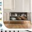 ArtissIn Buffet Sideboard Metal Cabinet - BASE White