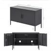 Artiss Buffet Sideboard Metal Cabinet - BASE Charcoal