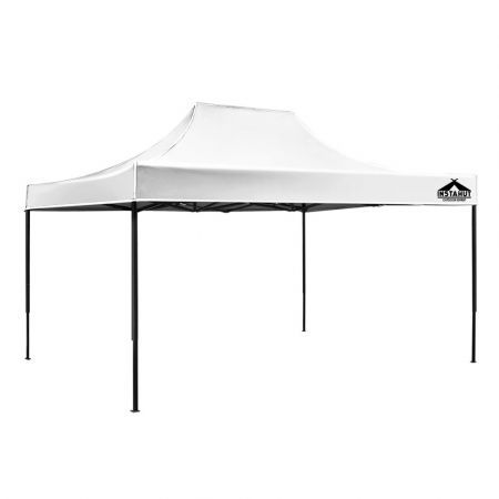 Instahut Gazebo Pop Up Marquee 3x4.5 Outdoor Tent Folding Wedding Gazebos White