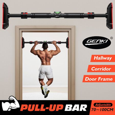 Pullup Bar Chinup Situp Push Up Horizontal Door Shoulder Fitness Chest Abs Workout Back Exercise Indoor Gym 200kg 70 To 100cm Adjustable Locking System