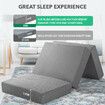 Folding Foam Mattress Trifold Sofa Bed Camping Floor Portable Sleeping Mat Extra Thick Cushion Removable Cover Cot Size