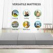 Folding Foam Mattress Trifold Sofa Bed Camping Floor Portable Sleeping Mat Extra Thick Cushion Removable Cover Cot Size