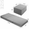 Folding Foam Mattress Trifold Sofa Bed Camping Floor Portable Sleeping Mat Extra Thick Cushion Removable Cover Cot Size