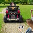 Electric Ride On Car Kids Vehicle Toy Childrens Off Road Jeep Truck with Parental Remote Control MP3 Flashing Lights 2.4G Dual Openable Door