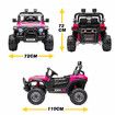 Electric Ride On Car Kids Vehicle Toy Childrens Off Road Jeep Truck with Parental Remote Control MP3 Flashing Lights 2.4G Dual Openable Door