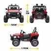 Electric Ride On Car Vehicle Toy Off Road Remote Control Jeep Truck for Kids Children 2.4G MP3 Flashing Lights Dual Openable Door