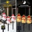 3 PCS Solar Landscape Pathway Lights, Snowman Shape Outdoor Solar Christmas Garden Decorations, Solar Christmas Garden Stakes, Outdoor Christmas Lights Decor for Yard, Patio, Porch (Warm White)