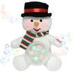 Christmas Reindeer Interactive Singing Animation Plush Animal Music Electric Stuffed Toy with Ball Children Gift (Snowman)