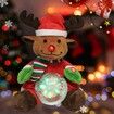 Christmas Reindeer Interactive Singing Animation Plush Animal Music Electric Stuffed Toy with Ball Children Gift (Elk)