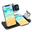 4-in-1 Wireless Charger Foldable Desktop Holder Compatible with Cell Phone/ AirPods/ Apple Watch Wireless Charging