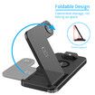 4-in-1 Wireless Charger Foldable Desktop Holder Compatible with Cell Phone/ AirPods/ Apple Watch Wireless Charging