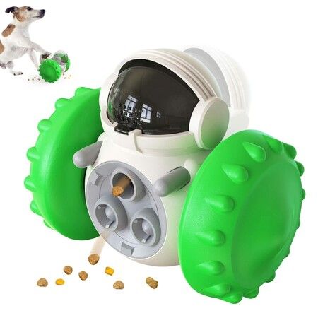 Treat Interactive Dog Toys Dog Treat Puzzle Dispensing Dog Toys Puppy Slow Feeder Toys for Small and Medium Dogs(Green)