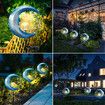 Solar Outdoor Light Moon-shape Waterproof Garden Landscape Light Cracked Glass Projection Lawn Plug Lamp