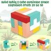 Wooden Blocks Puzzle Brain Teasers Toy Tangram Jigsaw for Kids 3D Russian Blocks Montessori STEM Educational Toy Age 3+