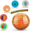 Amaze 3D Gravity Memory Sequential Maze Ball Puzzle Toy Gifts for Kids Adults - Challenges Game Lover Tiny Balls Brain Teasers Game (Orange)