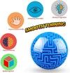 Amaze 3D Gravity Memory Sequential Maze Ball Puzzle Toy Gifts for Kids Adults - Challenges Game Lover Tiny Balls Brain Teasers Game (Blue)