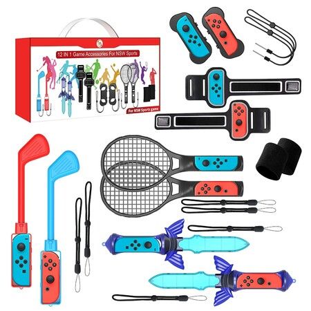 Switch Sports Accessories Bundle with Organizer Station Compatible with  Nintendo Switch/ OLED Console & Joy-con, Storage and Organizer for Switch  Sports Games, Family Sports Games Pack Accessories Kit 