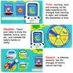 Montessori Wooden Toys Learning Clock Multifunctional Wooden Frog Teaching Clock Calendar Weather Season for Kids Age 3+