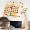 Wooden Magnetic Kids Calendar Toddler Preschool Montessori Calendar Kids Home Daily Learning Calendar Weather, Season, Time, Mood, Education Toys