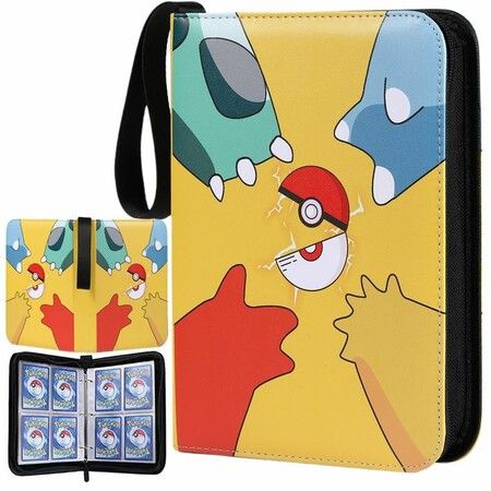 400 Cards Case Binder Pokemon Card TCG Game Cards PU leather Collection Holder Pocket Folder Gift For Kids