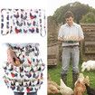 Adult Size Eggs 12pockets Collecting Gathering Holding Apron for Chicken Hense Duck Goose Eggs Housewife Farmhouse Kitchen Home Workwear 50X35CM