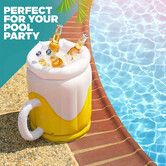 PVC Inflatable Beer Mug Cooler for Pool Party Supplies, BBQ, Beach Parties 32*44*44cm