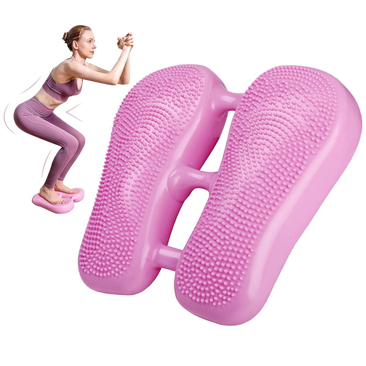 Wobble Cushion Indoor Inflatable Aerobic Steppe  Balance Stepper. PVC Massage Dots Balance Cushion Board for Body Place Exercising