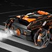 Remote Control Car 2.4 GHz Six-Wheel 4WD Gesture Sensor Stunt Car Arm Stunt Toy Car with Music Lights Spray Age 8+ (Orange)