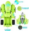 Transforming Dinosaur Toys, Remote Control Transforming Dinosaur Car Toy, Green