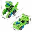 2 in 1 Transforming Dinosaur LED Car Automatic Eletric Toy Car Lamps for Kids Toddlers Ages 3+(Green)