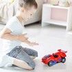 2 in 1 Transforming Dinosaur LED Car Automatic Eletric Toy Car Lamps for Kids Toddlers Ages 3+(Red)