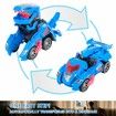 2 in 1 Transforming Dinosaur LED Car Automatic Eletric Toy Car Lamps for Kids Toddlers Ages 3+(Blue)