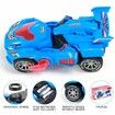 2 in 1 Transforming Dinosaur LED Car Automatic Eletric Toy Car Lamps for Kids Toddlers Ages 3+(Blue)