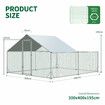 Chicken Run Coop Walk In Rabbit Hutch Bird Cage Hen Chook Pen House Dog Cat Enclosure Fence Bunny Shelter Aviary Large 300x400x195cm