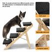 Dog Ramp Pet Stairs 4 Steps for Bed Car Couch Sofa Puppy Cat Ladder Folding Portable 2 in 1 Indoor Outdoor Wood Fabric