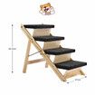 Dog Ramp Pet Stairs 4 Steps for Bed Car Couch Sofa Puppy Cat Ladder Folding Portable 2 in 1 Indoor Outdoor Wood Fabric