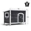 Large Dog House Kennel Cat Pet Puppy Crate Box Home Shelter Wood Outdoor Cabin Cage Weatherproof Lift up Asphalt Roof