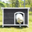 Large Dog House Kennel Cat Pet Puppy Crate Box Home Shelter Wood Outdoor Cabin Cage Weatherproof Lift up Asphalt Roof