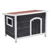 Large Dog House Kennel Cat Pet Puppy Crate Box Home Shelter Wood Outdoor Cabin Cage Weatherproof Lift up Asphalt Roof