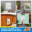 Pet Dog Cat Door Flap Large 2-Way Locking Safe Brushy Security Wall Metal Slide-in Lockable Panel