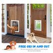 Pet Dog Cat Door Flap Large 2-Way Locking Safe Brushy Security Wall Metal Slide-in Lockable Panel