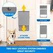 Pet Dog Cat Door Flap Large 2-Way Locking Safe Brushy Security Wall Metal Slide-in Lockable Panel