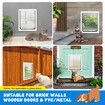 Pet Dog Cat Door Flap Medium 2-Way Locking Safe Brushy Security Wall Metal Slide-in Lockable Panel