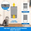 Pet Dog Cat Door Flap Medium 2-Way Locking Safe Brushy Security Wall Metal Slide-in Lockable Panel