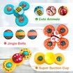 Suction Cup Spinning Top Toy Table Sucker Spinning Baby Bath Toy Rotation for Baby Dining Table Bathing Travelling Frisbee Toy