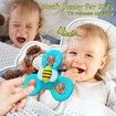 Suction Cup Spinning Top Toy Table Sucker Spinning Baby Bath Toy Rotation for Baby Dining Table Bathing Travelling Frisbee Toy