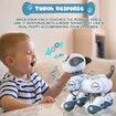 RC Robot Electronic Dog Pets Programmable Interactive Smart Dancing Walking Voice Control Gifts for Kids Age 3+(Blue)